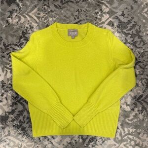 J. Crew Women’s 100% Cashmere shrunken crewneck sweater